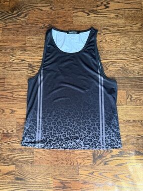 Nasty Pig Black Ombre Leopard-Print Athletic Tank